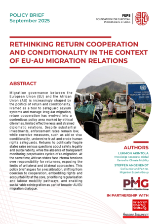Rethinking return cooperation and conditionality in the context of EU-AU migration relations